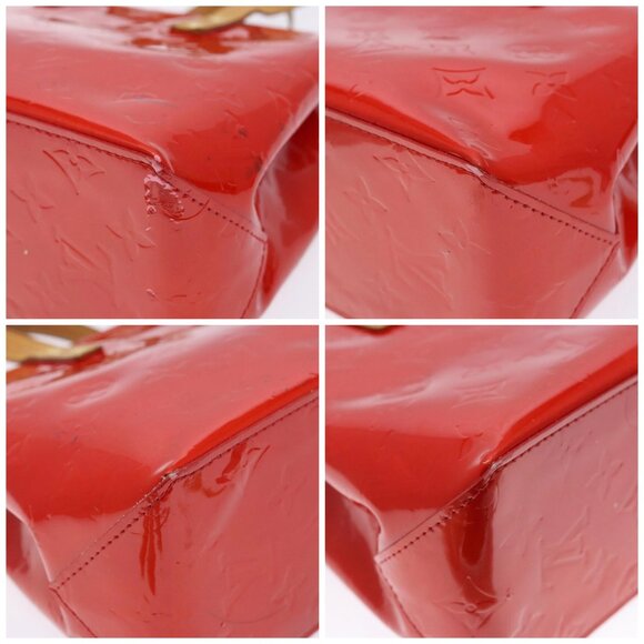 LOUIS VUITTON Monogram Vernis Reade PM Hand Bag Red Rouge M91088 LV Auth ep10371 - Picture 14 of 16